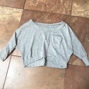 Gray cropped sweatshirt